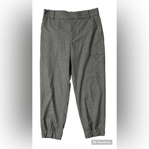 Zara Pants Womens Size 10 Work/Dress Pants-Tapered Ankle With Elastic Cinch-Gray